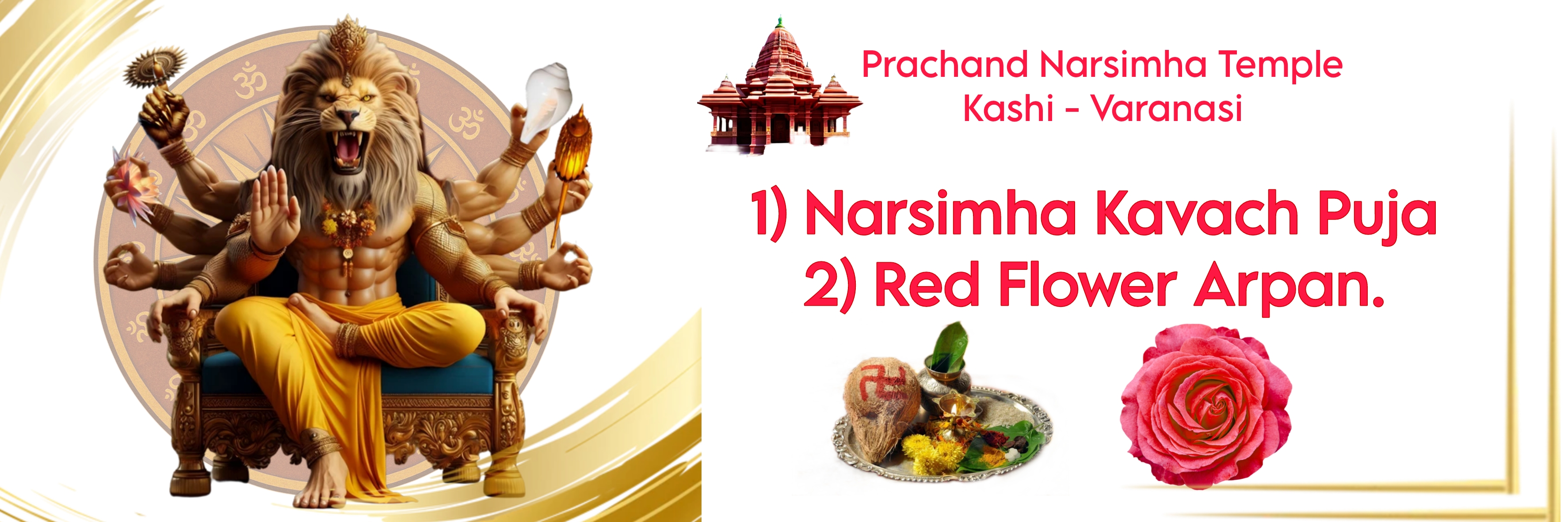 Narsimha Jayanti Special Narsimha Kavach Path and Red Flower Offerings.
